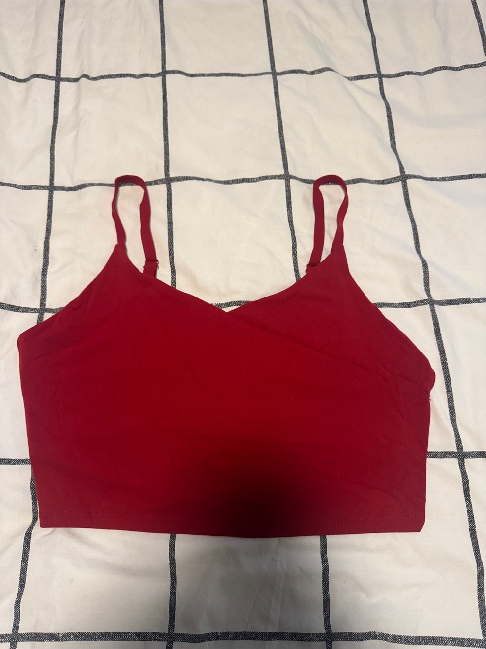 Athleta red longline sports bra size L